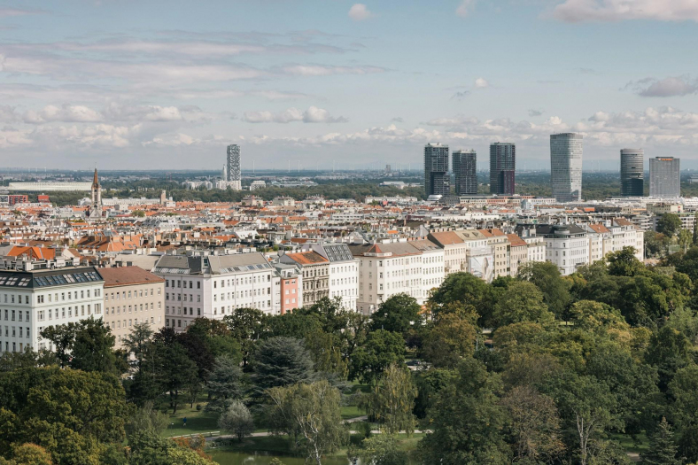 Groene ingrepen zijn bijvoorbeeld meer bomen in het straatbeeld, de aanleg van parken of een stadsbos. Blauwe oplossingen zijn onder meer wadi’s om het grondwaterpeil aan te vullen, ingrepen tegen verharding of waterpartijen. Unsplash / Christian Lendl
