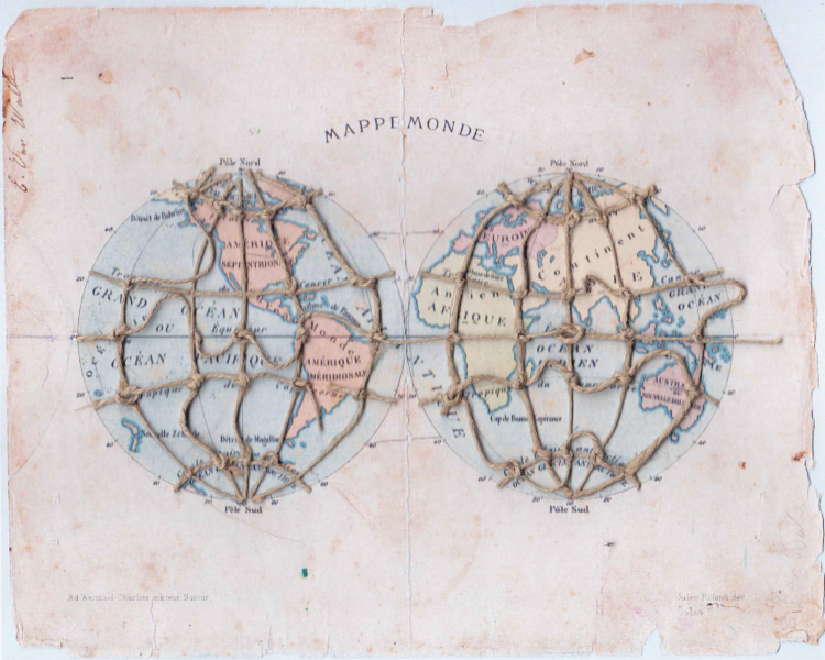 Plastisch werk van Hugo De Smaele uit de reeks Mappe Monde.