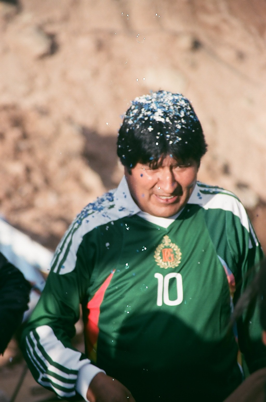 President Evo Morales scoort - net niet - in Oruro