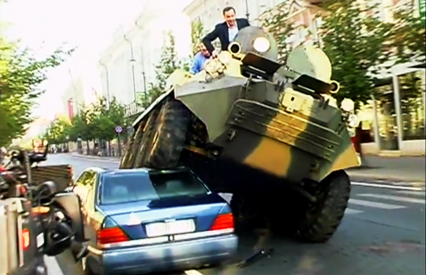 Vilnius zet tanks in tegen foutparkeerders