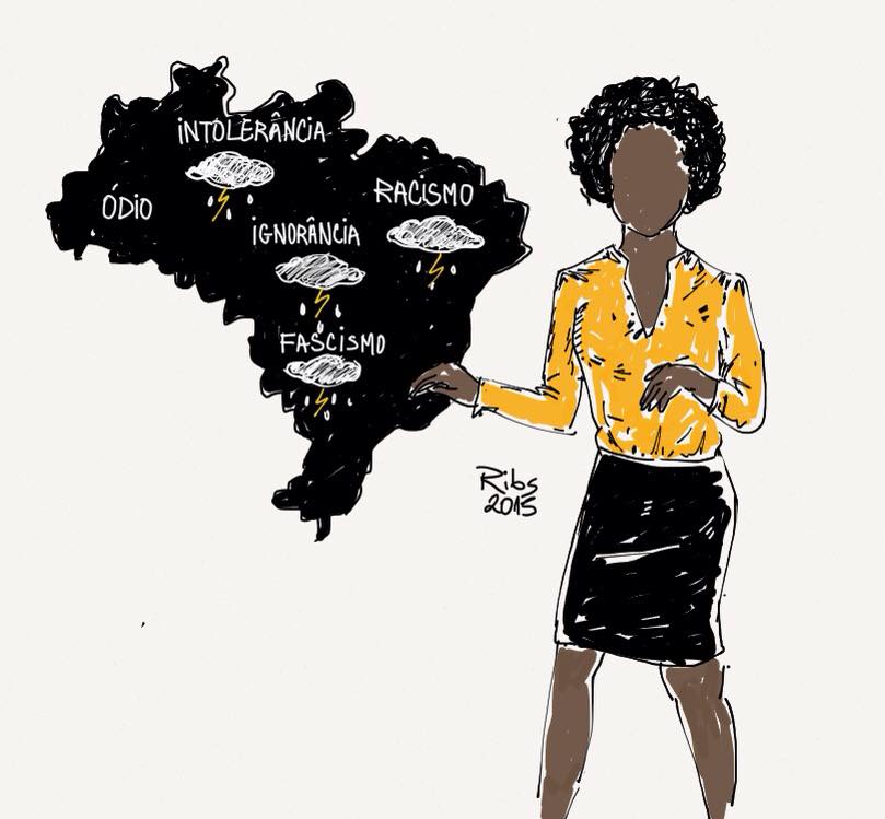 Afro-Braziliaanse weervrouw komt in racistische storm terecht