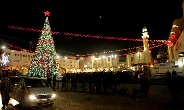 Geboortekerk Bethlehem staat in de steigers met kerst