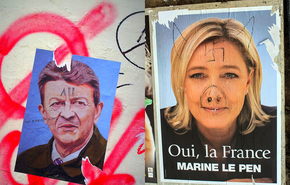 Mélenchon vs. Le Pen: wanneer twee extremen elkaar raken