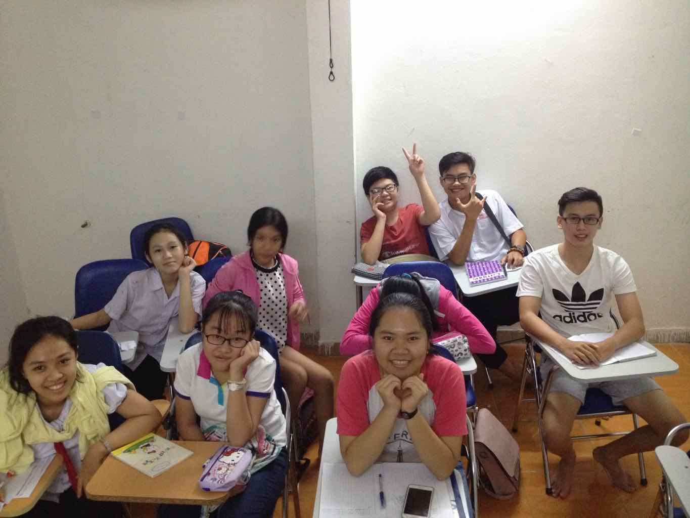 Vrolijk lesgeven in het Vietnamese Da Nang