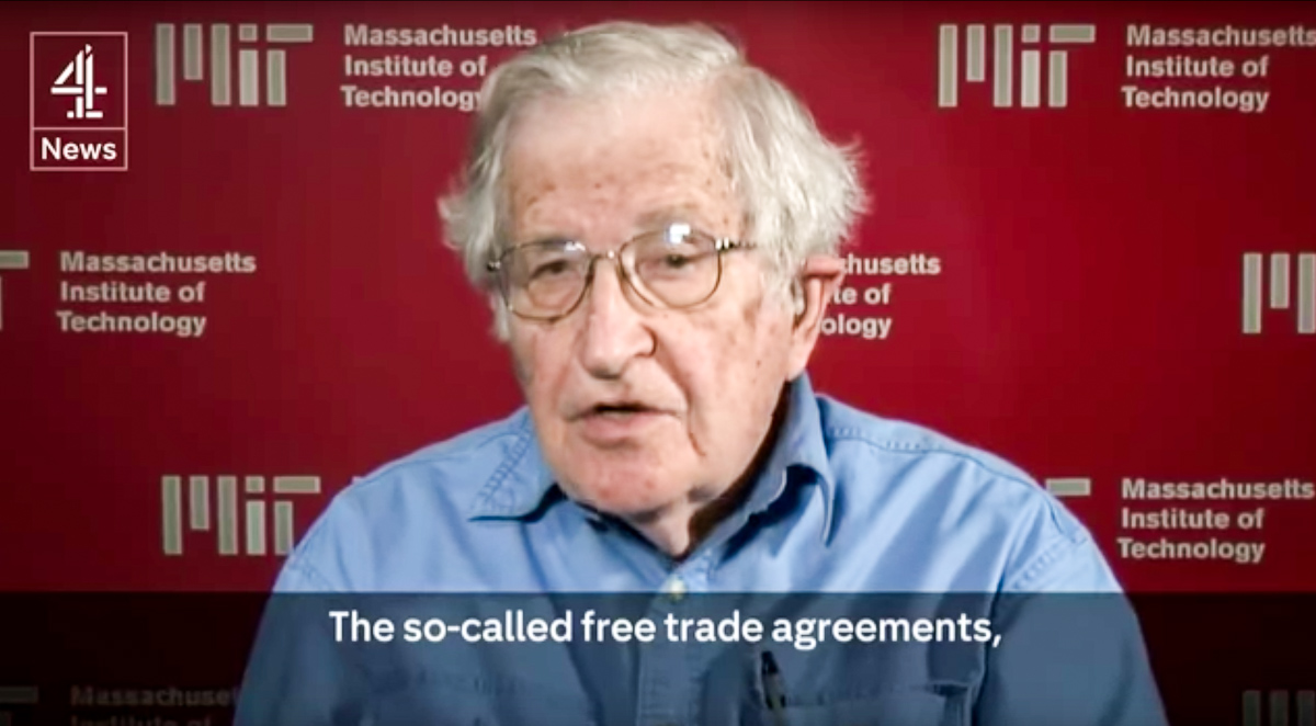 Noam Chomsky maakt TTIP en CETA in amper 2 minuutjes met de grond gelijk