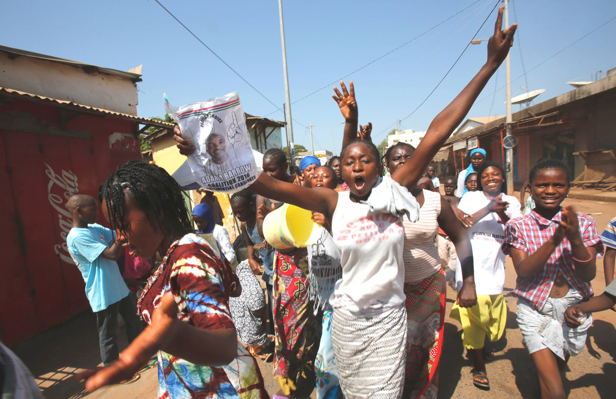 Oppositie triomfeert in Gambia, massale mobilisatie verwacht