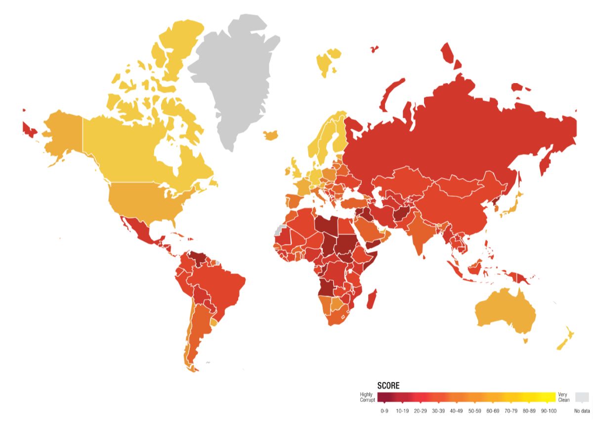 Strijd tegen corruptie stagneert in veel landen