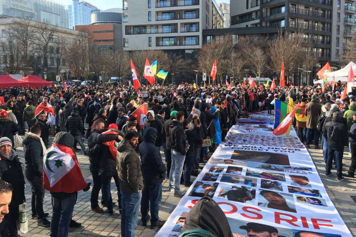 Drieduizend mensen protesteren voor Riffijnse zaak in Brussel
