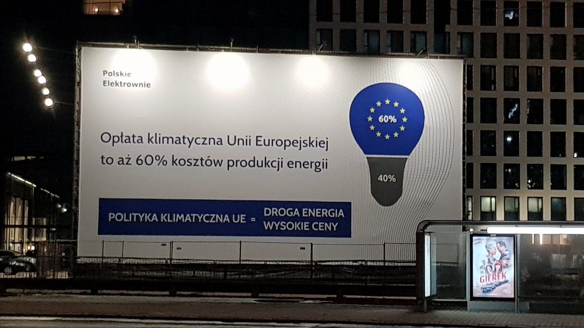 “Misleidende” Poolse reclamecampagne legt schuld van hoge energiekosten bij EU-klimaatbeleid