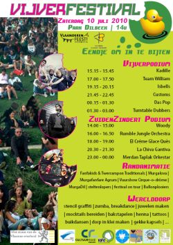 Het zuiden zindert op het Vijverfestival